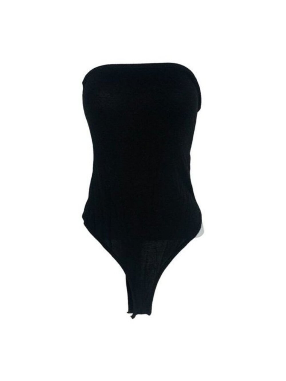 Strapless Black Bodysuit Size 6 By Nasty Gal Collection Viscose & Elastane Blend